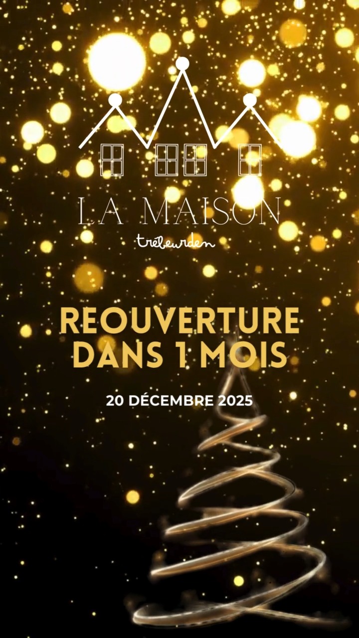 Dans un mois, La Maison Trébeurden retrouvera sa lumière ✨
Les décorations s’installent, l’esprit de Noël s’invite…

🎄 Réouverture le 20 décembre 2025 : un mois avant de retrouver la magie au bord de la mer.

#christmas🎄 #Bretagne #hotel #magiedenoël #festiveseason #noel #cotedegranitrosetourisme